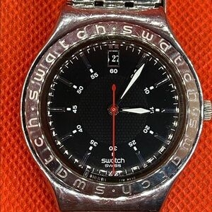 Swatch Irony Black and Silver Watch- Unisex design